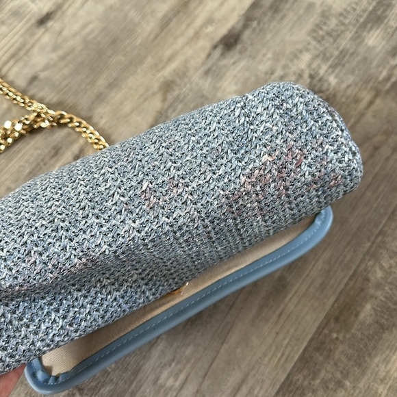 Zara tweed crossbody bag with floral embellishments - Picture 7 of 10